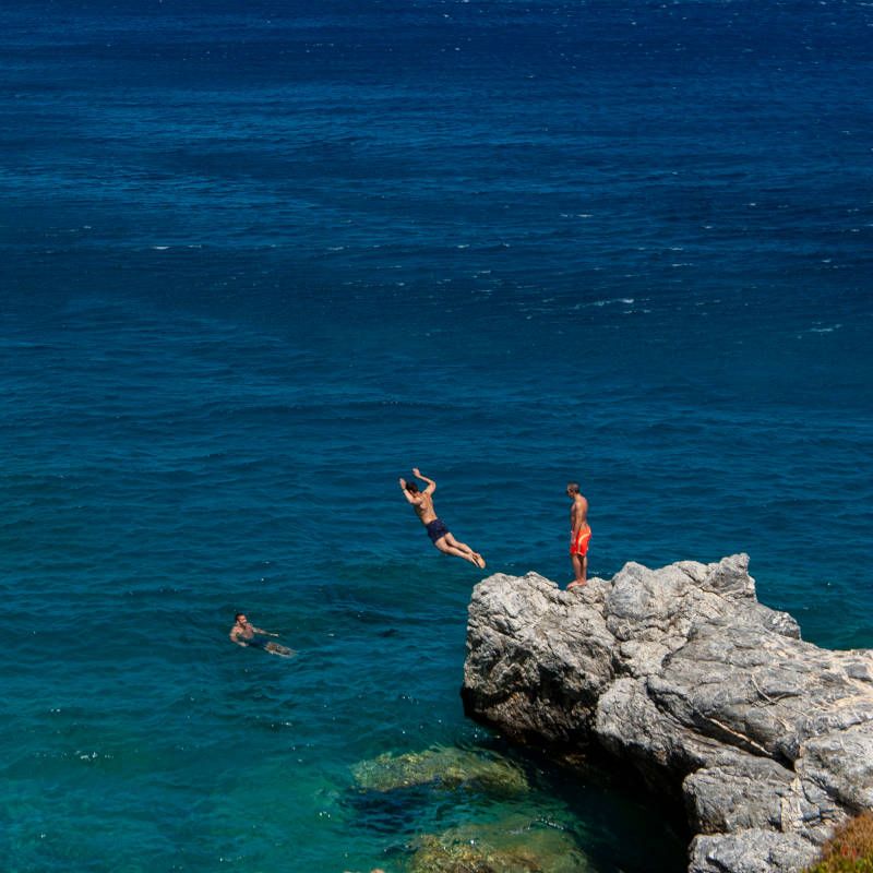 Swimming at Agia Anna, Amorgos
